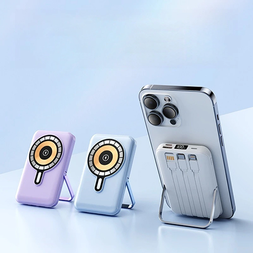 Fast Charging Wireless Power Bank with Stand