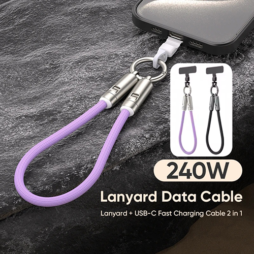 240W Lanyard Data Cable 2 in 1